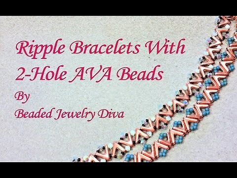 Ripple Beaded Bracelets Using 2-Holed AVA Beads
