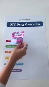 11K views · 165 reactions | Follow along for more over-the-counter medication overviews! . . To try out SimpleNursing for FREE, click here: https://bit.ly/4ioinu5 喙 . #pharmacology #healthcare #nursingschool | SimpleNursing | Facebook