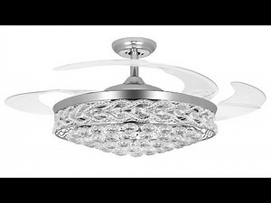 How To Install Retractable Ceiling Fan Light with Crystal