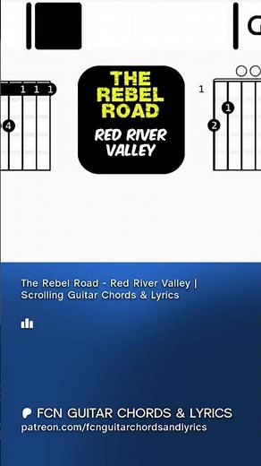 The Rebel Road - Red River Valley | Scrolling Guitar Chords & Lyrics #music #cover