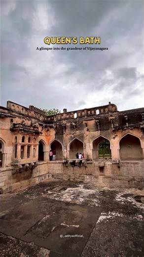 Queen’s Bath Hampi 😍 Royal Architecture of Vijayanagara #youtubeshorts #hampi #unesco