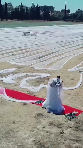 Longest Wedding Veil Ever - Maria Paraskeva
