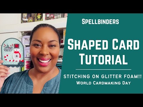 TUTORIAL | Let's Make a Shaped Card w/ Stitching! #cardmaking #papercraft