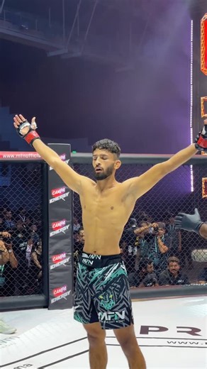Matrix Fight Night [™️] on Instagram: "HE CAME. HE CHOKED. HE CONQUERED.  @jaimaliyalmma  Jai secures the win with a slick rear-naked choke clinical, cold, and absolutely unstoppable. That’s how you make a statement at MFN 17. #MFN17 #JaiWins #SubmissionSpecialist #RearNakedChoke #MatrixFightNight #VictoryLockedIn #NoEasyRounds #MMAIndia #FightFinished"
