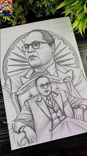 DR Babasaheb Ambedkar Drawing ✍️❤️, Constitution Day Drawing #shorts #brambedkar #ambedkar #drawing