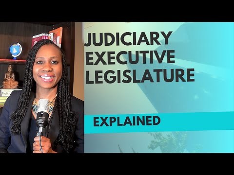 The legislature, executive and judiciary explained. Separation of Powers. Constitutional law.
