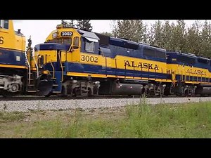 Hopping freight trains in Alaska - Southbound freight being made up at Fairbanks, Alaska, yards ~~~