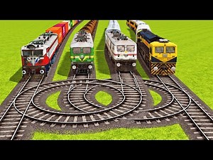 😱IMPOSSIBLE😱 TRAINS CIRCLE TRACK CROSSING ON BUMPY RAILROAD | Trains Railroad Crossing