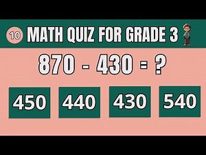 Grade 3 Math Fun: 20 Question Quiz