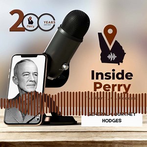 Step into another chapter of Perry's rich history with Mrs. Ellie Loudermilk, President of the Perry Area Historical Society & Museum, as we continue to celebrate 200 years of Perry! In this podcast episode, Mrs. Loudermilk narrates the story of the Commander of the First Army in the Western European Campaign of World War II, General Courtney Hicks Hodges. Hodges was born in Perry, Georgia, in 1887 and went on to have an outstanding military career, receiving many honors and awards not only from