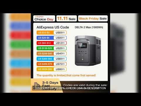 ECOFLOW Portable Power Station DELTA 2 Max 1900, 1900Wh Solar Powered Generator, 2400W LFP Solar Gen