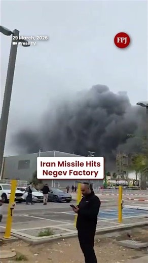 Iranian Missile Hits Factory in Israel’s Negev | Fire Breaks Out, Footage Surfaces