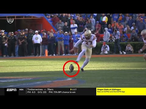florida state kicker misses the ball…