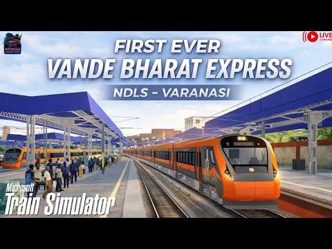 LIVE India’s First Vande Bharat🔥Parallel Departure at NDLS 😳 | 130+kmph Full Run MSTS 🚆#live