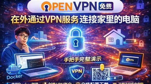 3分钟快速部署openVpn/随时穿透网络连接内部网络/异地组网/自己搭建办公VPN