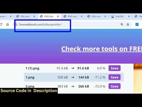 Build a Bulk PNG Image Compressor & Optimizer Editor in Browser Using UPNG.js Library in JS