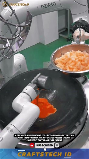 Fried Rice Cooking Robot | Automatic Stir-Frying Technology #factoryproducts #machine