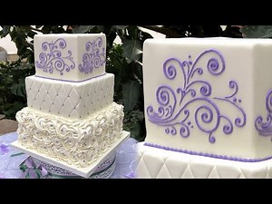 Celebrate a spring wedding with this lovely wedding cake design 🍰 Elegant Square Wedding Cake