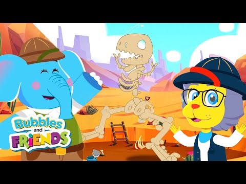 Buscando fósiles | Bubbles and Friends aprende sobre fósiles, busca formas y descubre dinosaurios
