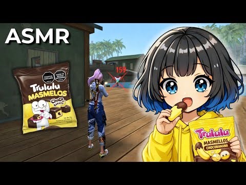 ASMR Comiendo Masmelos y Jugando Free Fire