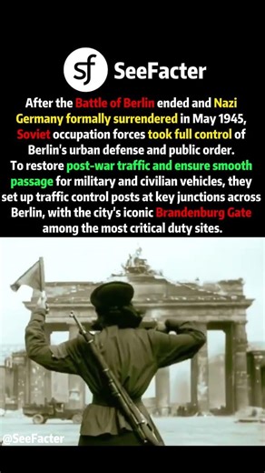 Soviet female soldiers directed traffic in Germany