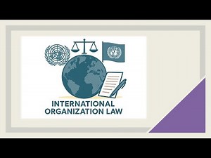 An overview of international organization law
