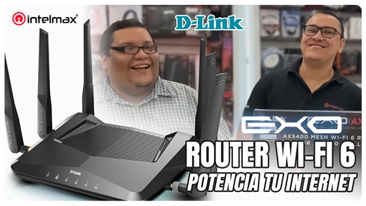 𝗥𝗼𝘂𝘁𝗲𝗿 𝗗-𝗟𝗶𝗻𝗸 𝗗𝗜𝗥-𝗫𝟱𝟰𝟲𝟬 𝗔𝗫𝟱𝟰𝟬𝟬 𝗠𝗘𝗦𝗛 𝗪𝗜𝗙𝗜 𝟲 ¡Lleva tu señal WiFi a otro nivel con este potente y genial Router WiFi 6 de la marca DLink®! ¡Conócelo más en el siguiente video! #Router #WiFi #WiFi6 #dlinkrouter #DLink #DLinkExo #INTERNET #Intelmax | Intelmax Computadoras y más