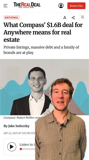 5.1K views · 74 reactions | Compass’ $1.6B takeover of Anywhere Real...