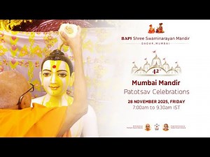 BAPS Mumbai Mandir 42nd Patotsav LIVE 28th Nov 2025
