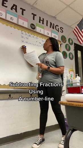 Subtracting Fractions Using a Number Line Technique