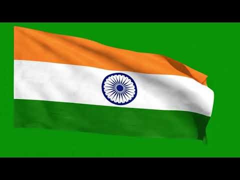 FREE No Copyright Green Screen Indian Flag Waving 🇮🇳 | Loop Animation | 4K Overlay