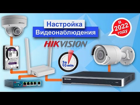 How to set up a Hikvision video surveillance system in 10 minutes. Recorder, video cameras, internet