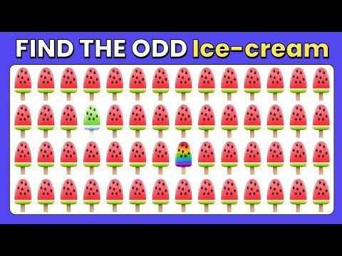 Find The Odd Emoji - Ice-Cream 🍦🍨🧁 Edition | Numbers & Letters Quiz | 🟢 Easy 🟡 Medium 🔴 Hard