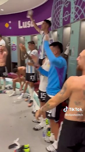 FIFA World Cup Qatar 2022 Soccer Celebration in Locker Room