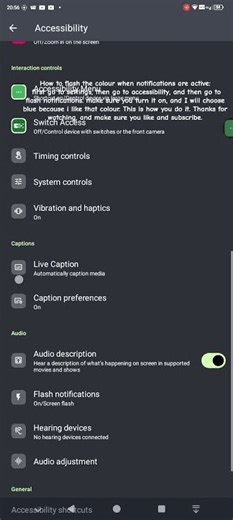 how to flash your phone with colour when a notification is active