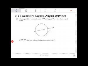 NYS geometry regents August 2019 question 30