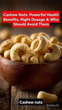 Cashew Nuts: Powerful Health Benefits, Right Dosage and Who Should Avoid Them #shorts