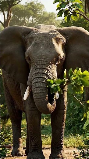 “Relaxing ASMR: Elephant Feeding and Working in the Forest