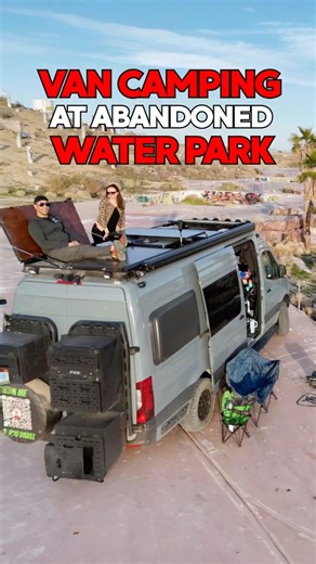 Vanlife Camping in an ABANDONED WATER PARK
