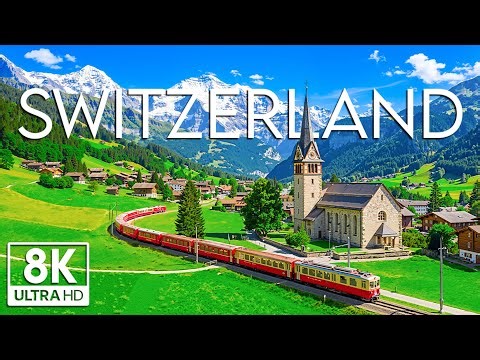 🇨🇭 SWITZERLAND 8K - The World's Most Beautiful Landscapes - Relaxing Piano Music