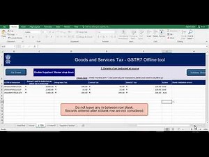 Preparing FORM GST GSTR 7 using Offline Utility