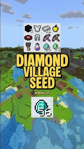 🔥 Best Diamond Village Seed 1.21 Minecraft Bedrock – 56 Diamonds!