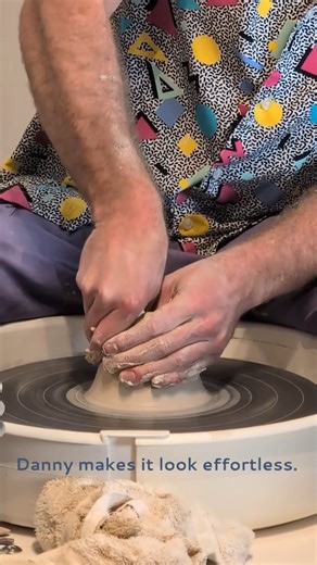 Throw Clay LA on Instagram: "He’s been throwing pottery since he was 17, and watching clay take shape like this never gets old. Danny teaches beginners every week at our DTLA studio, and this reel captures exactly why people fall in love with the wheel. If you’ve ever been curious about trying pottery, this is what it looks like in real life. #pottery #throwclayla #wheelthrowing #potterylife #onetimepootteryclass #dtlaartsdistrict #handmade"