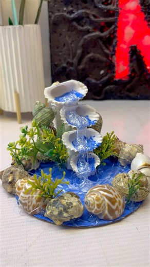DIY Mini Shell Waterfall 🐚✨