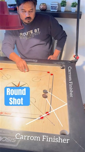 SIMPLE CARROM SHOT ll ROUND SHOT ll CARROM TUTORIAL #carrom #carromfinisher