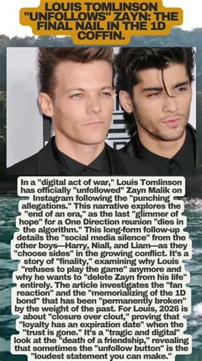 It’s OVER: Louis UNFOLLOWS Zayn! ߚߒ #OneDirection #LouisTomlinson #zaynmalik