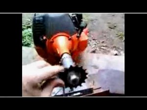 How to build a weed eater bike( putting a sprocket on a weed eater motor)