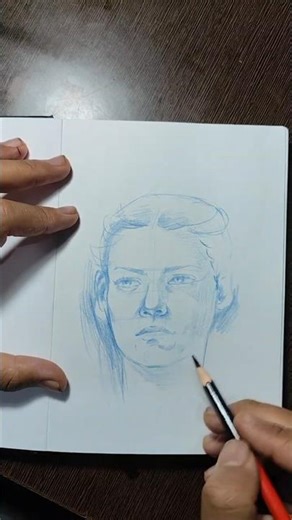 how to draw a face using loomis method/ tutorial #loomishead #drawing
