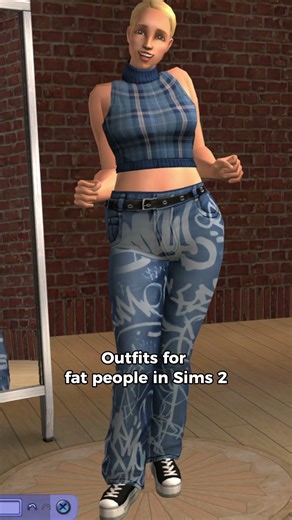 Outfits for fat people in Sims 2 #ts2 #thesims2 #thesims4 #sims4 #sims4cc #sims2 #sims #games