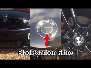 Installing BMW Wheel Centre Hub Caps & Wrapping Bonnet & Boot Badge Emblem in Carbon Fibre (Part 2)